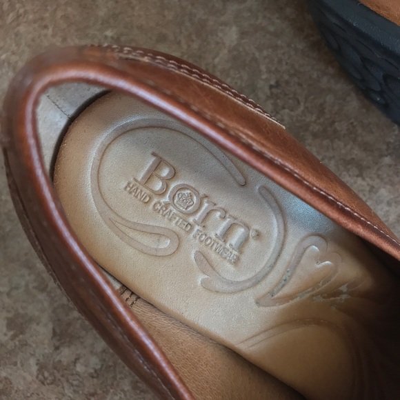 Born Handcrafted Cognac brown leather Oxford Heels dark academia - Picture 4 of 4